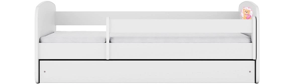 Babydreams krevet sa podnicom i dušekom 80x144x61 cm beli/print medvedica 1