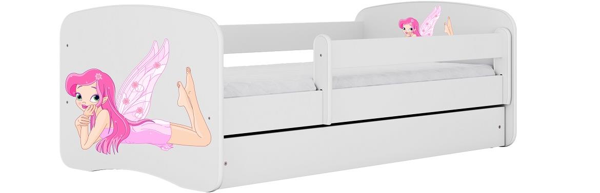 Babydreams krevet sa podnicom i dušekom 80x144x61 cm beli/print vile 1