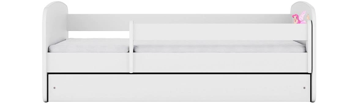 Babydreams krevet sa podnicom i dušekom 80x144x61 cm beli/print vile 1