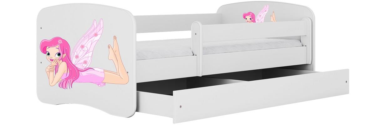 Babydreams krevet sa podnicom i dušekom 80x144x61 cm beli/print vile 1