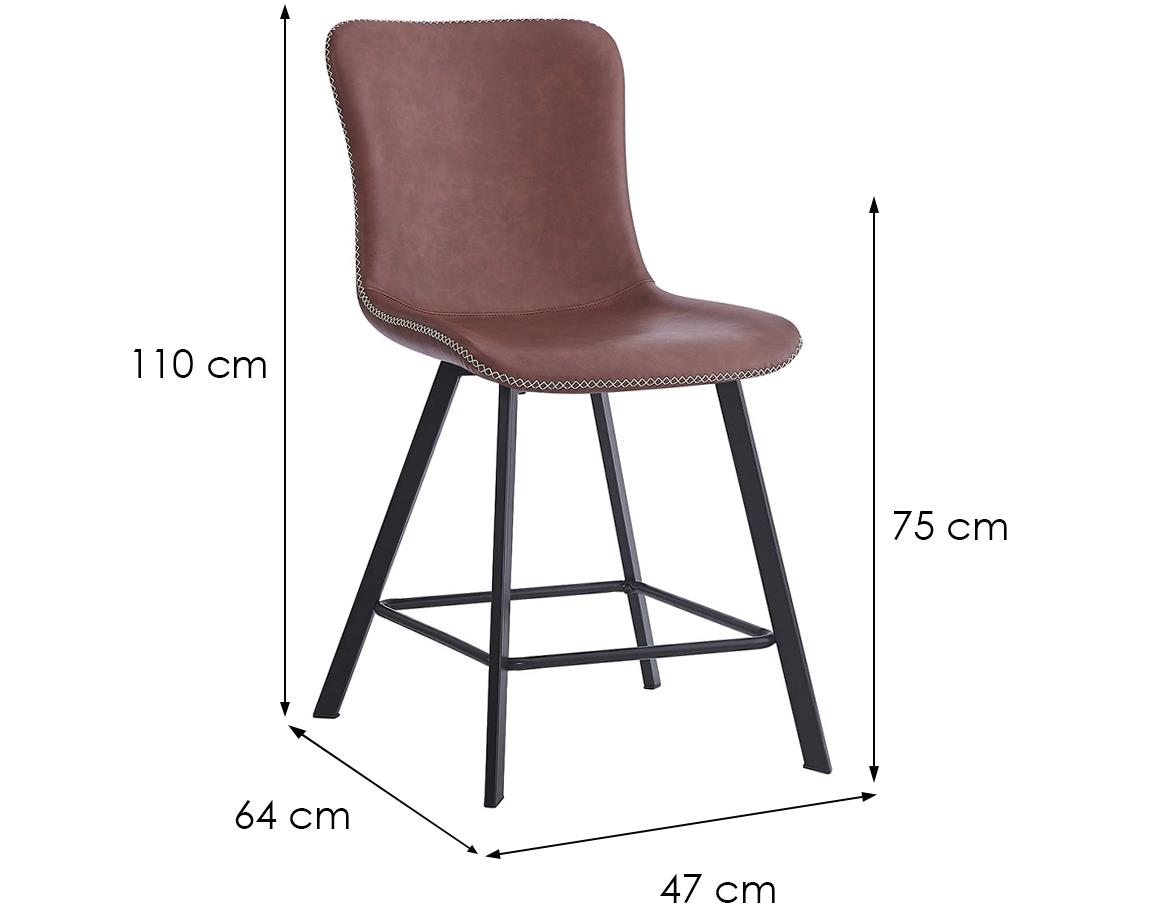 Dex barska stolica 47x64x110 cm braon eko koža