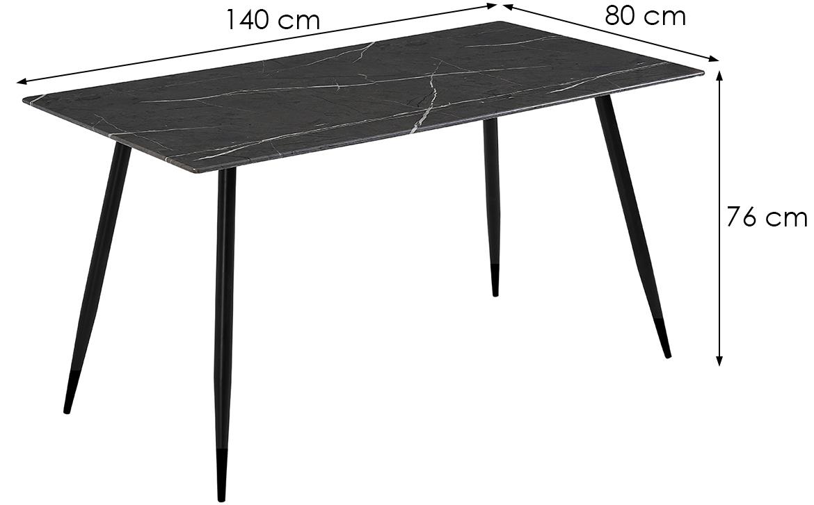 Zander TD-2059 sto 140x80x76 cm crni