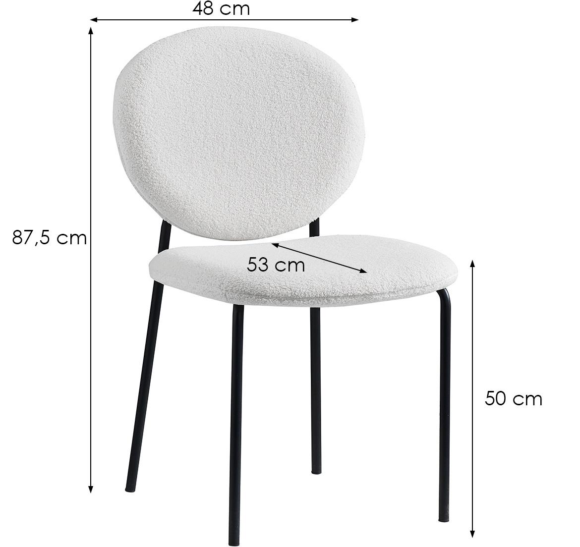 Fancy stolica 48x53x87,5 cm bela