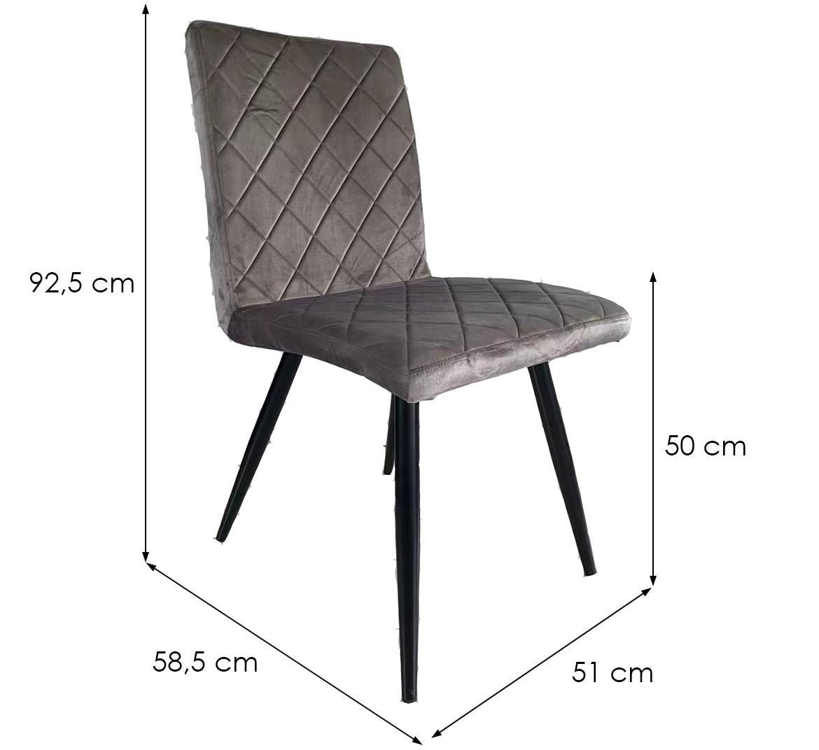 Wendy G062-38 stolica 47,5x59x81 cm siva