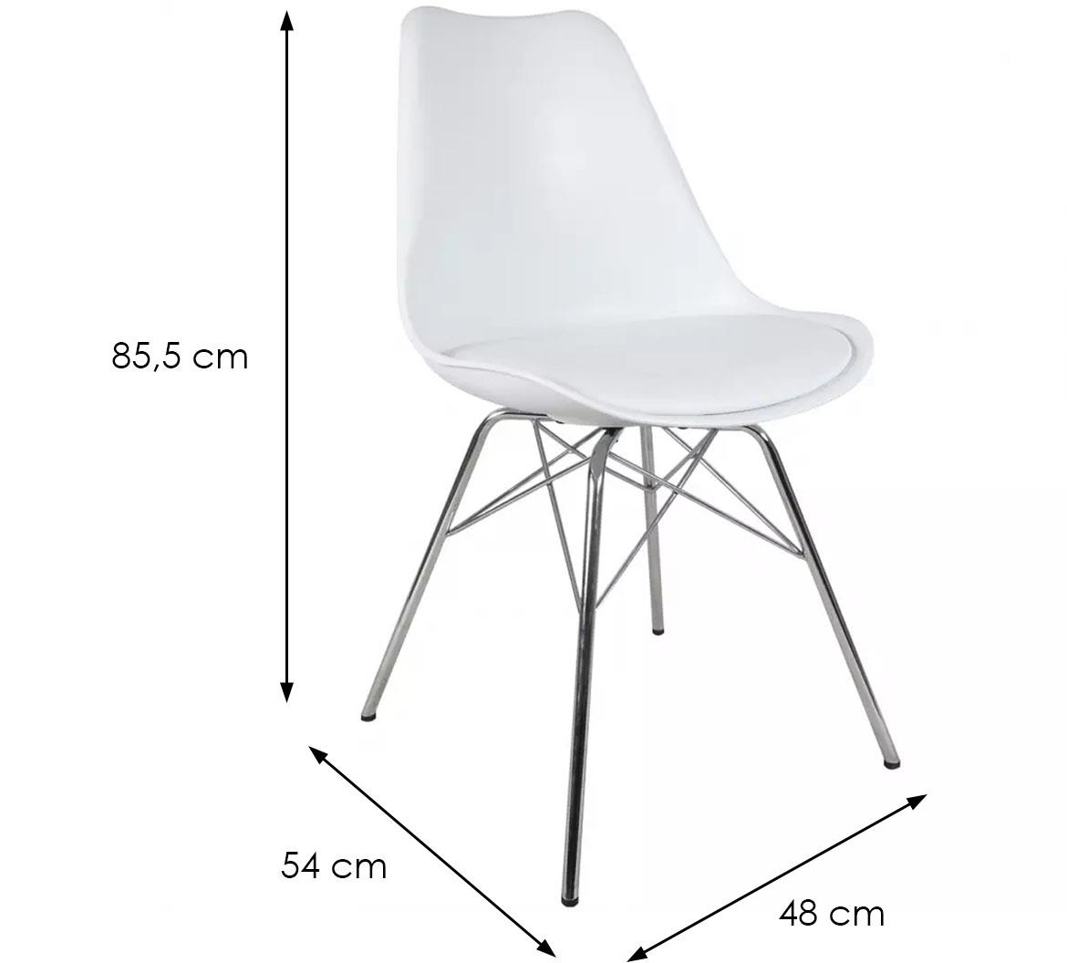 DM44-39B stolica 48x54x85,5 bela