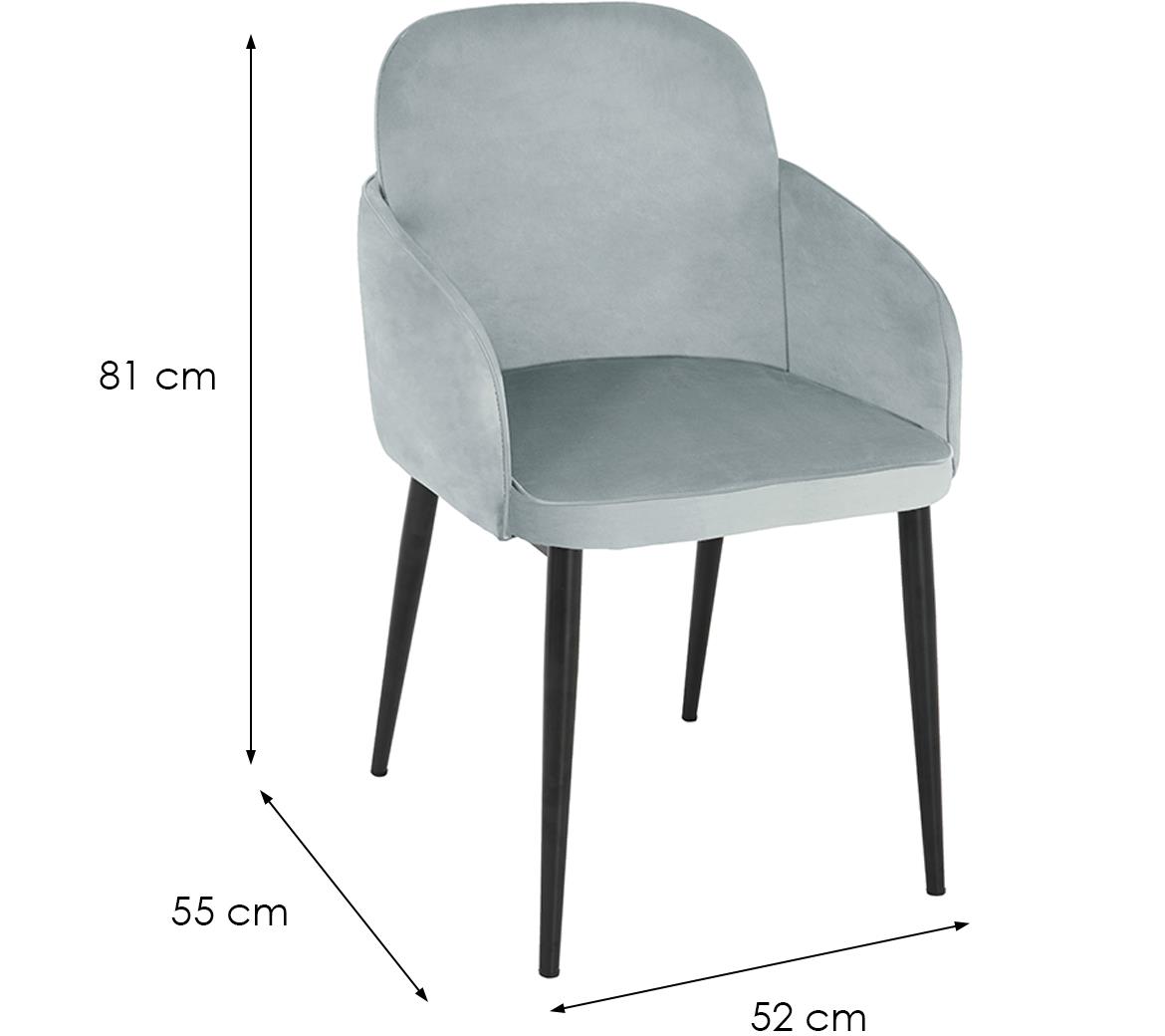 Hamilton 80213A-F15 stolica 52x55x81 cm siva