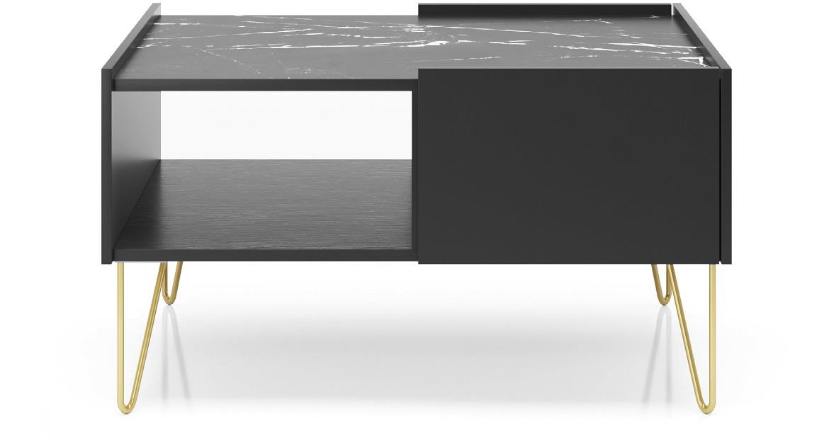Harmony L97 stolic 1 fioka+polica 97x65x45 cm crni/efekt crnog mermera