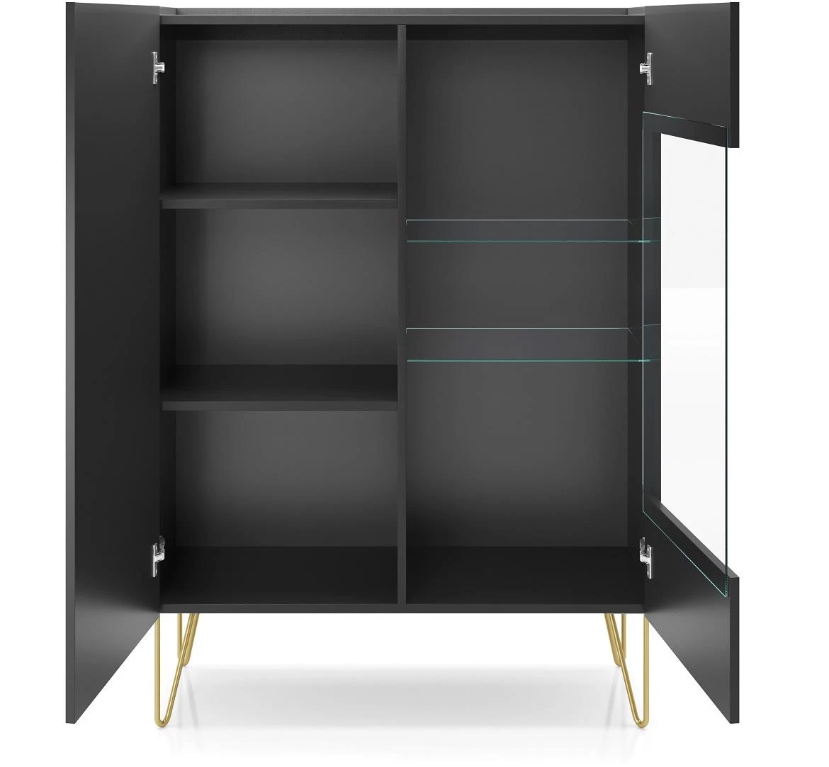 Harmony WT97vitrina 2 vrata 97x37x122 cm crna