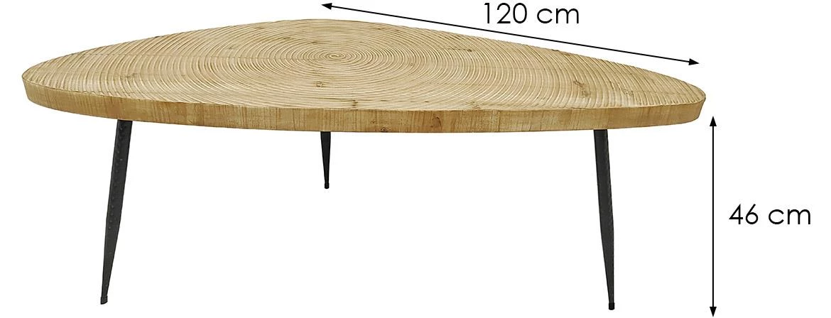 Concord stocic 46x120x46 cm hrast/crni