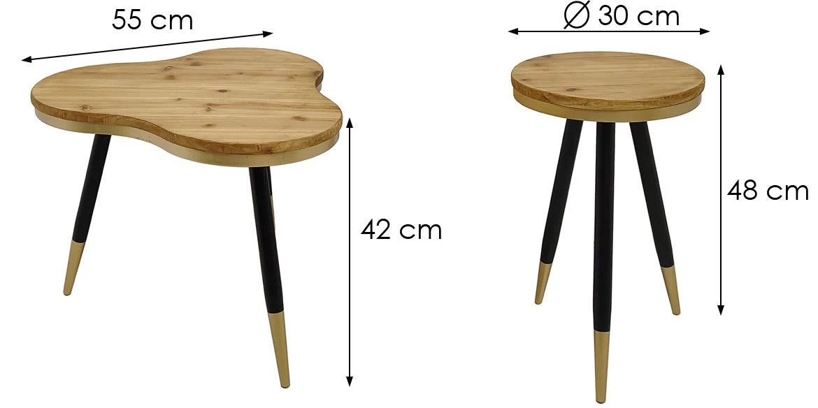 Duo1 set 2/1 stocica hrast/crni