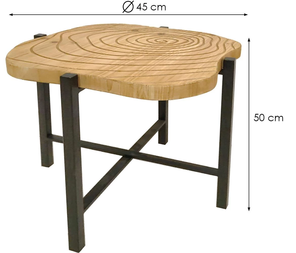 Maine stocic D45x50 cm hrast/crni