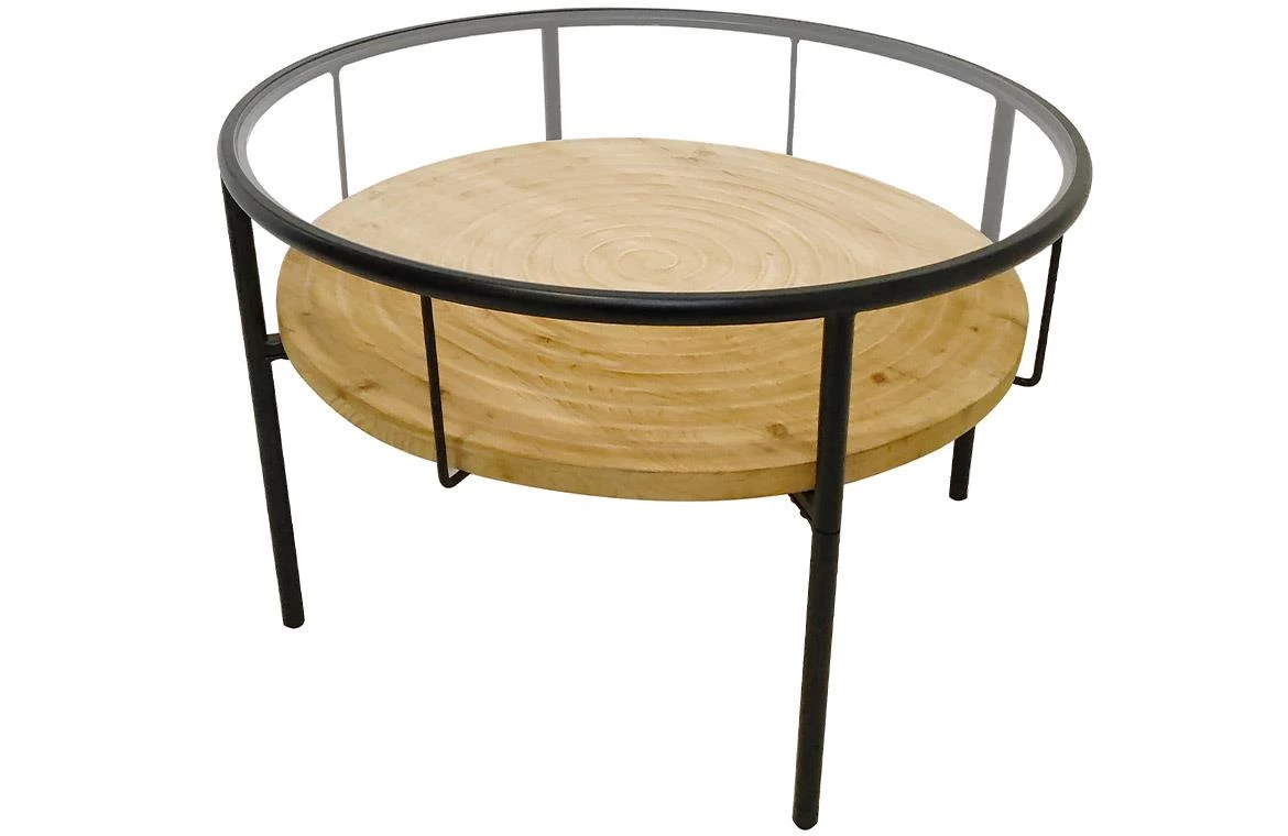 Alton stocic 1 polica D60x39 cm hrast/crni