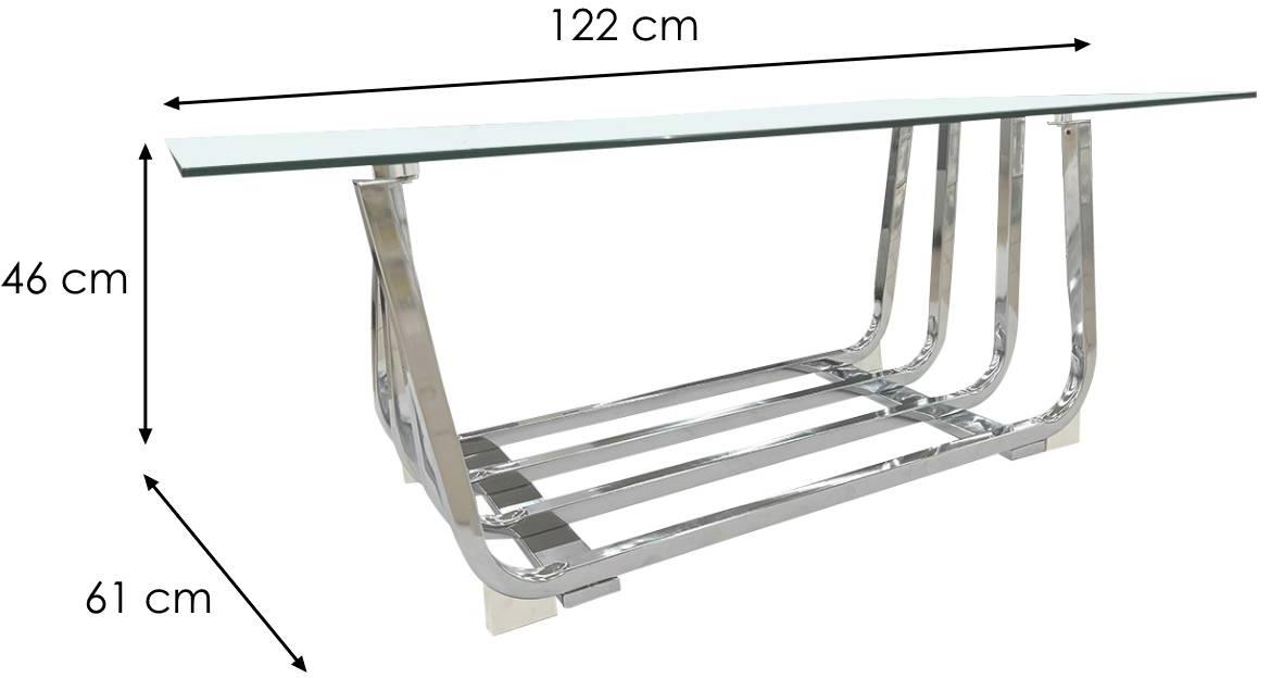 CF60047-A stocic 61x122x46 cm staklo/metal