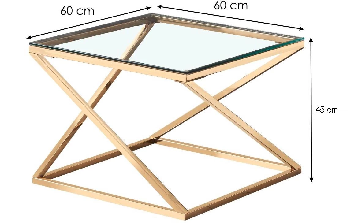 Cobra Mct-006 stocic D60x60 cm zlatni metal/staklo