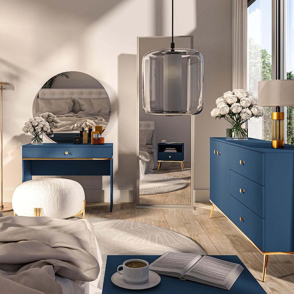 Marine 07 stocic 2 police 90x60x42 cm plava