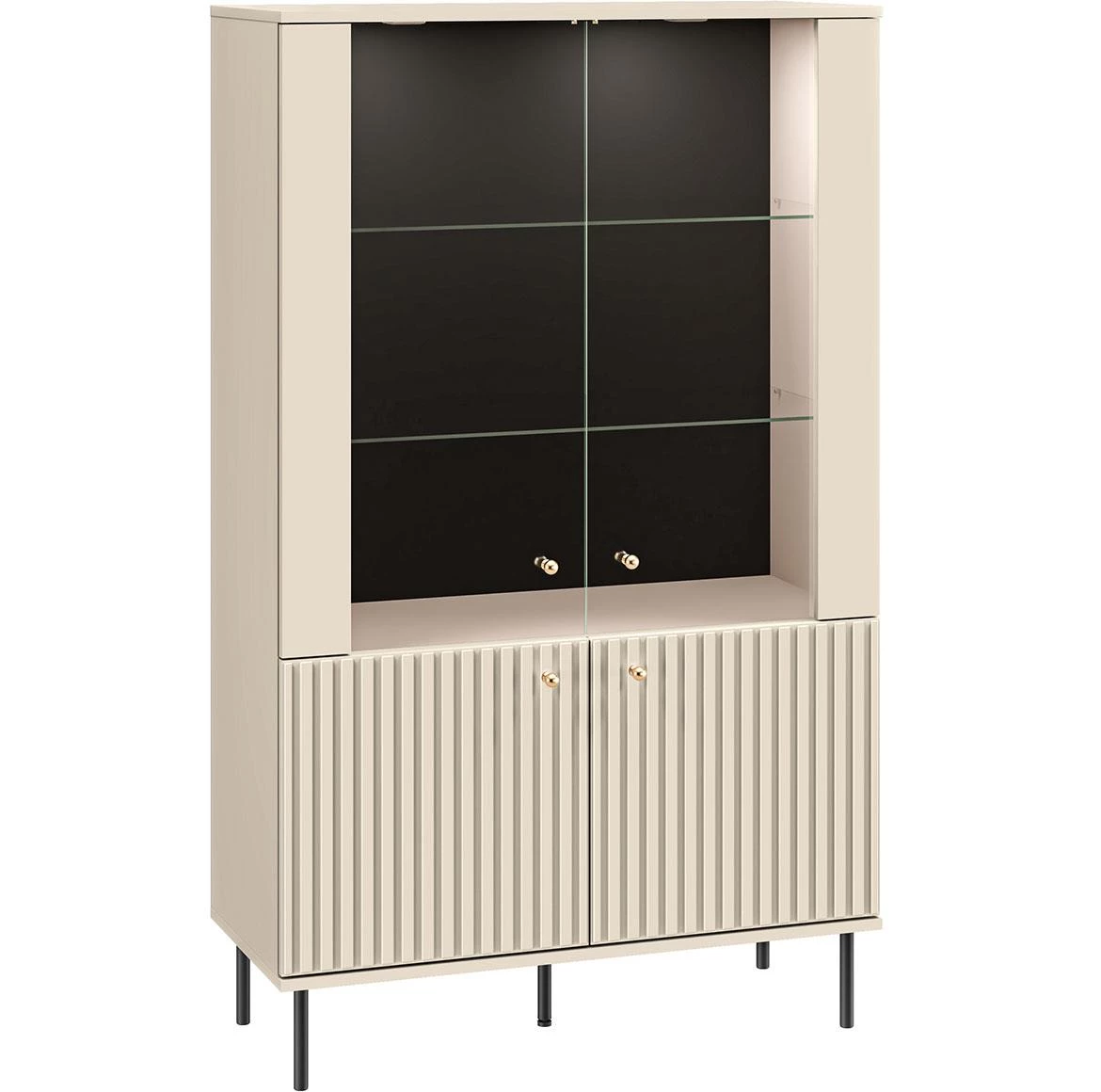 Sophie 03 vitrina 4 vrata 92x40x151 cm bež