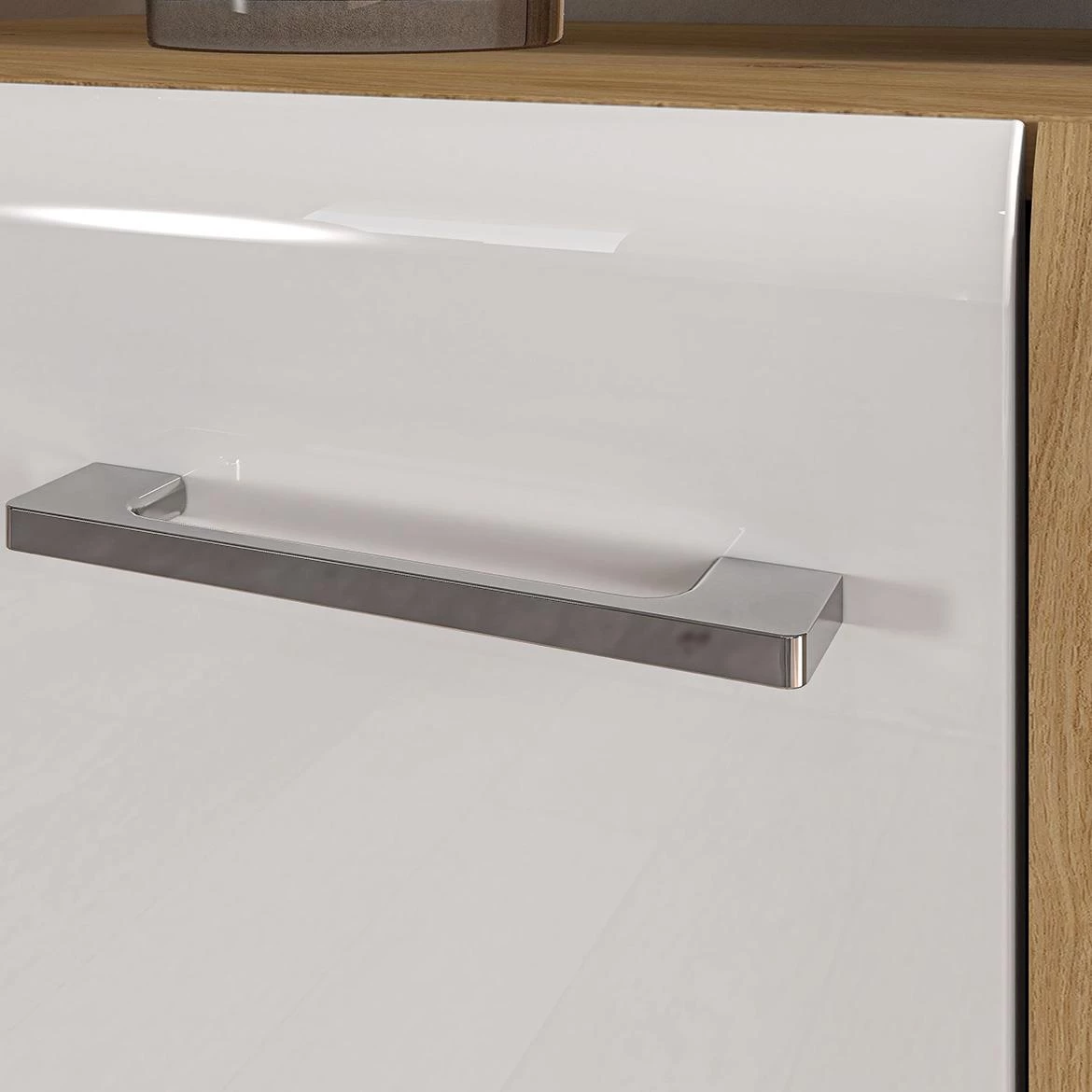 Adagio 03P vitrina 2 vrata 92x42x143 cm hrast/bela visoki sjaj