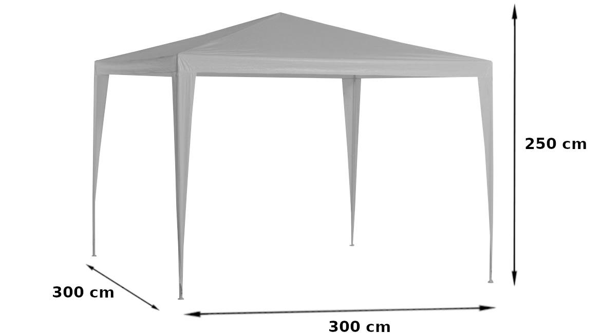 Baštenski paviljon 3x3x2,5 m zeleni