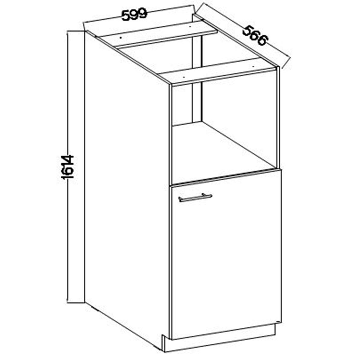 Lara 60dkpl-162 1f Bb kuhinjski element 1 vrata 60x57x161,5 cm beli