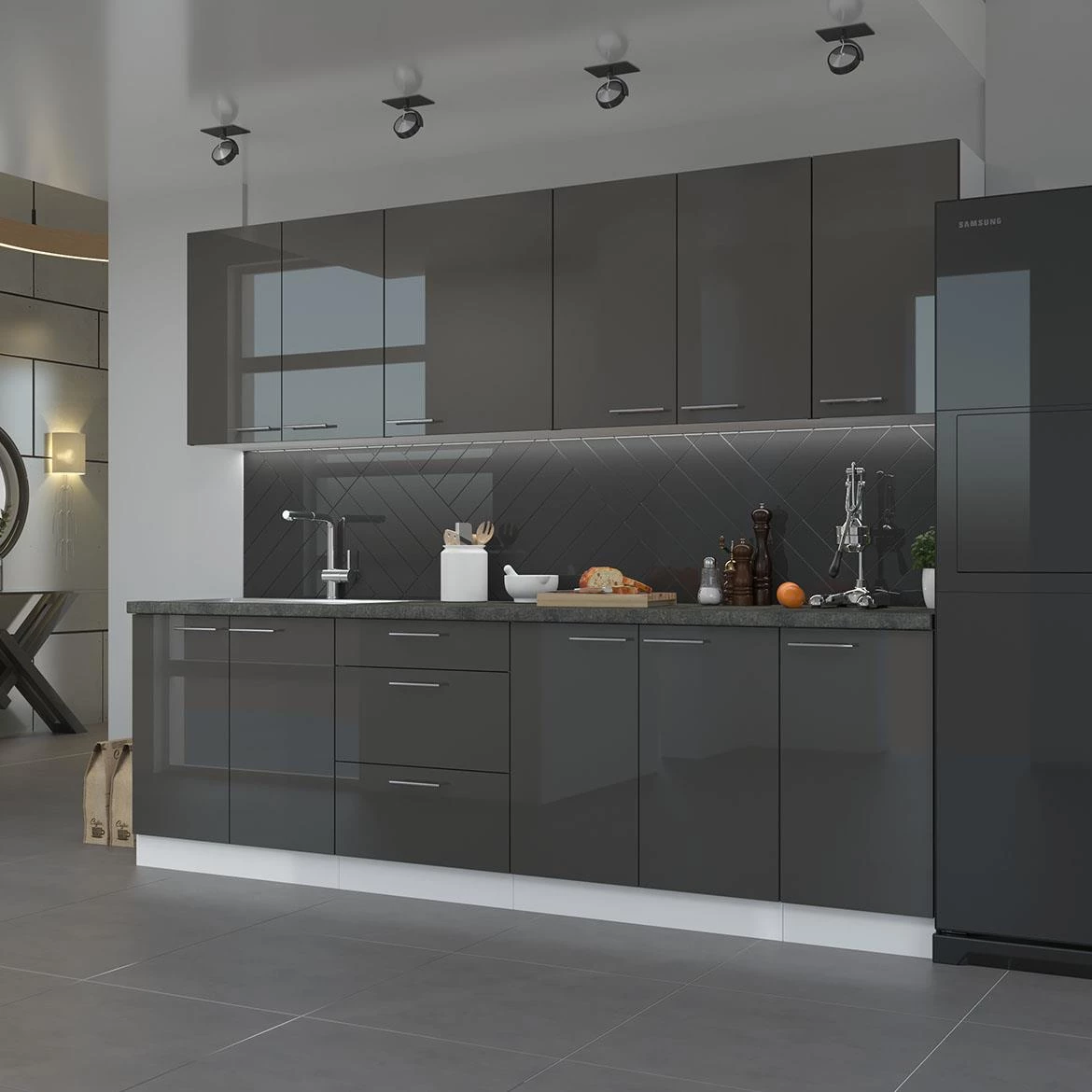 Lara 713x446 kuhinjska fronta 44,6x4x71,3 cm sivi sjaj