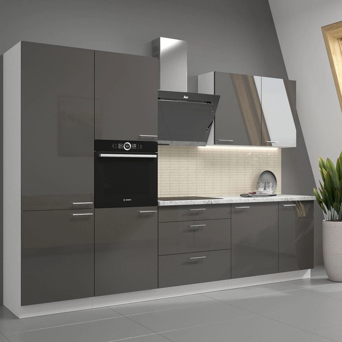 Lara 713x446 kuhinjska fronta 44,6x4x71,3 cm sivi sjaj