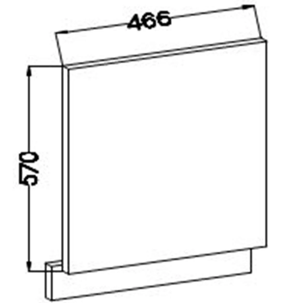 Lara 570x446 kuhinjska fronta 44,6x4x57 cm bela
