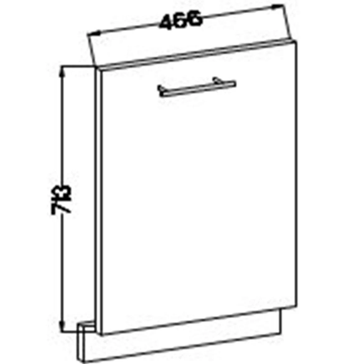 Lara 713x446 kuhinjska fronta 44,6x4x71,3 cm bela