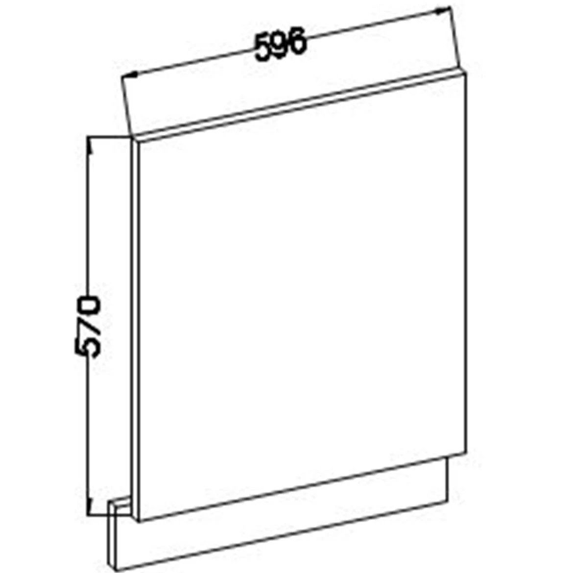 Lara 570x596 kuhinjska fronta 59,6x4x57 cm bela