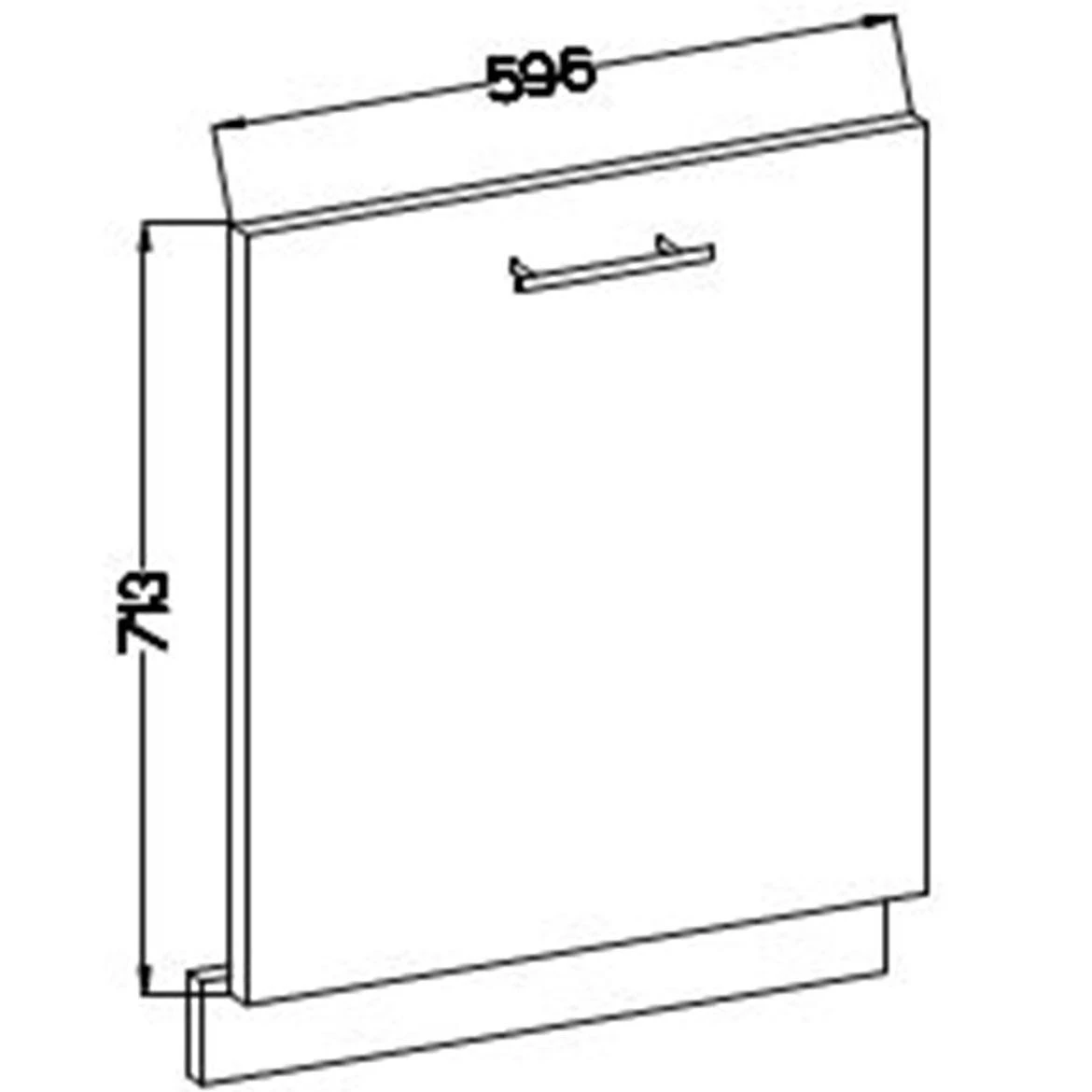 Lara, 713x596 kuhinjska fronta 59,6x4x71,3 cm bela