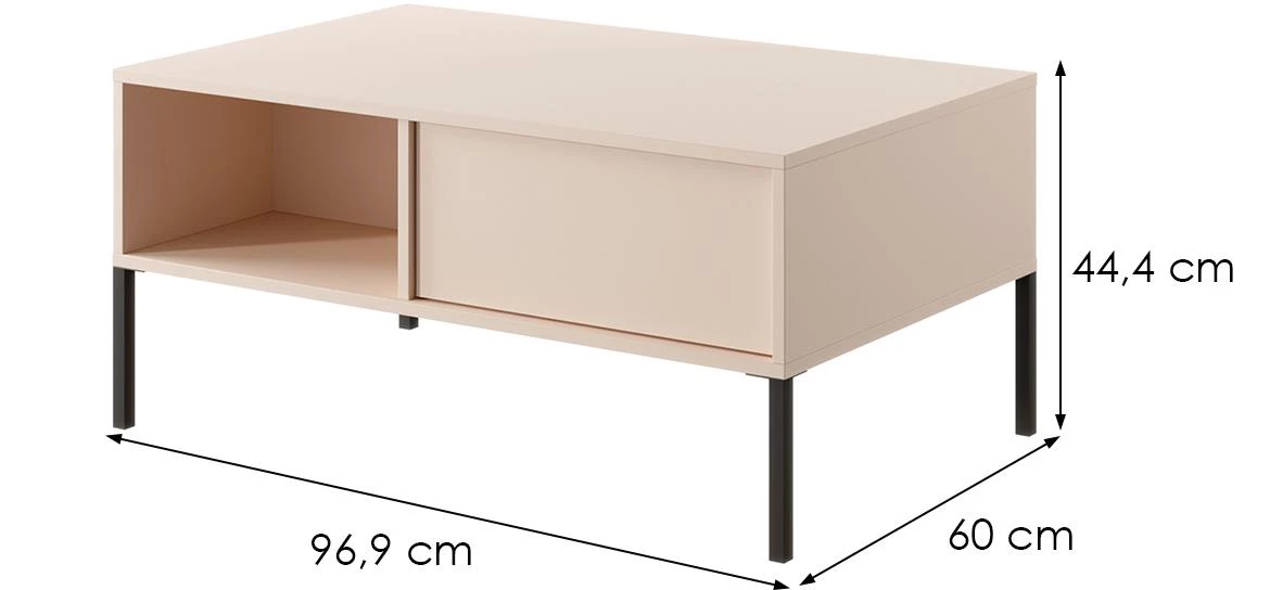 Dast stocic 1 fioka+1 otvor 96,9x60x44,4 cm bež