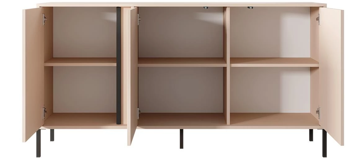 DAST 153 3D2S komoda3 vrata 153,1x39,5x81,4 cm bež