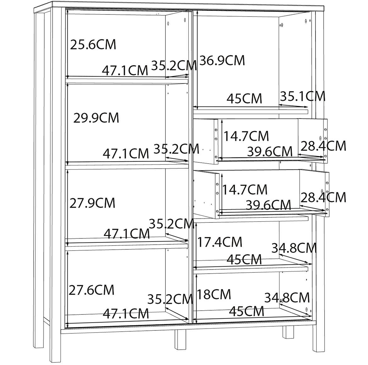 Alanya JTNR323L-M635 vitrina 1 vrata+2 fioke 103,4x40,2x129,9 cm hrast/crni