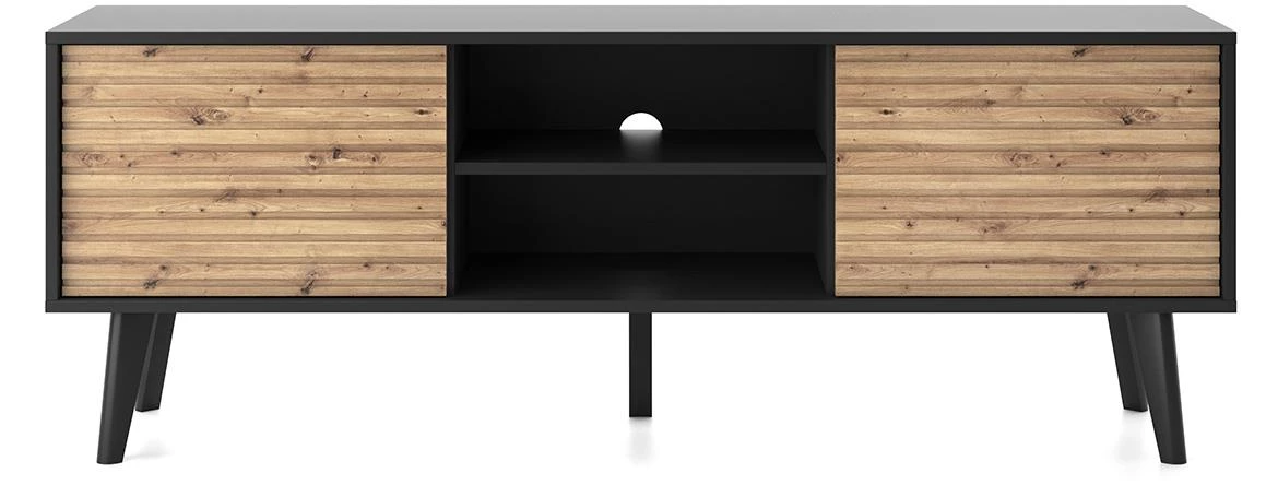 Willow WRTV154 tv komoda 2 vrata+1 polica 154x39x56 cm hrast/crna