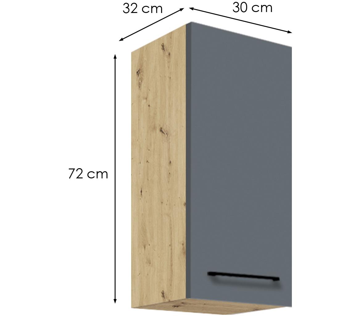 Infinity 30G kuhinjski element 1 vrata 30x32x72 cm siva