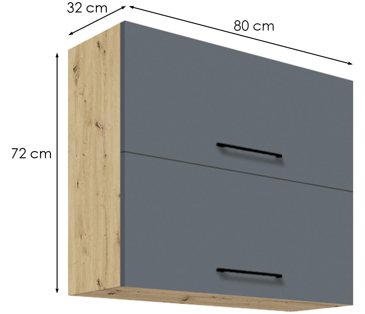 Infinity 48G kuhinjski element 2 vrata 80x32x72 cm siva