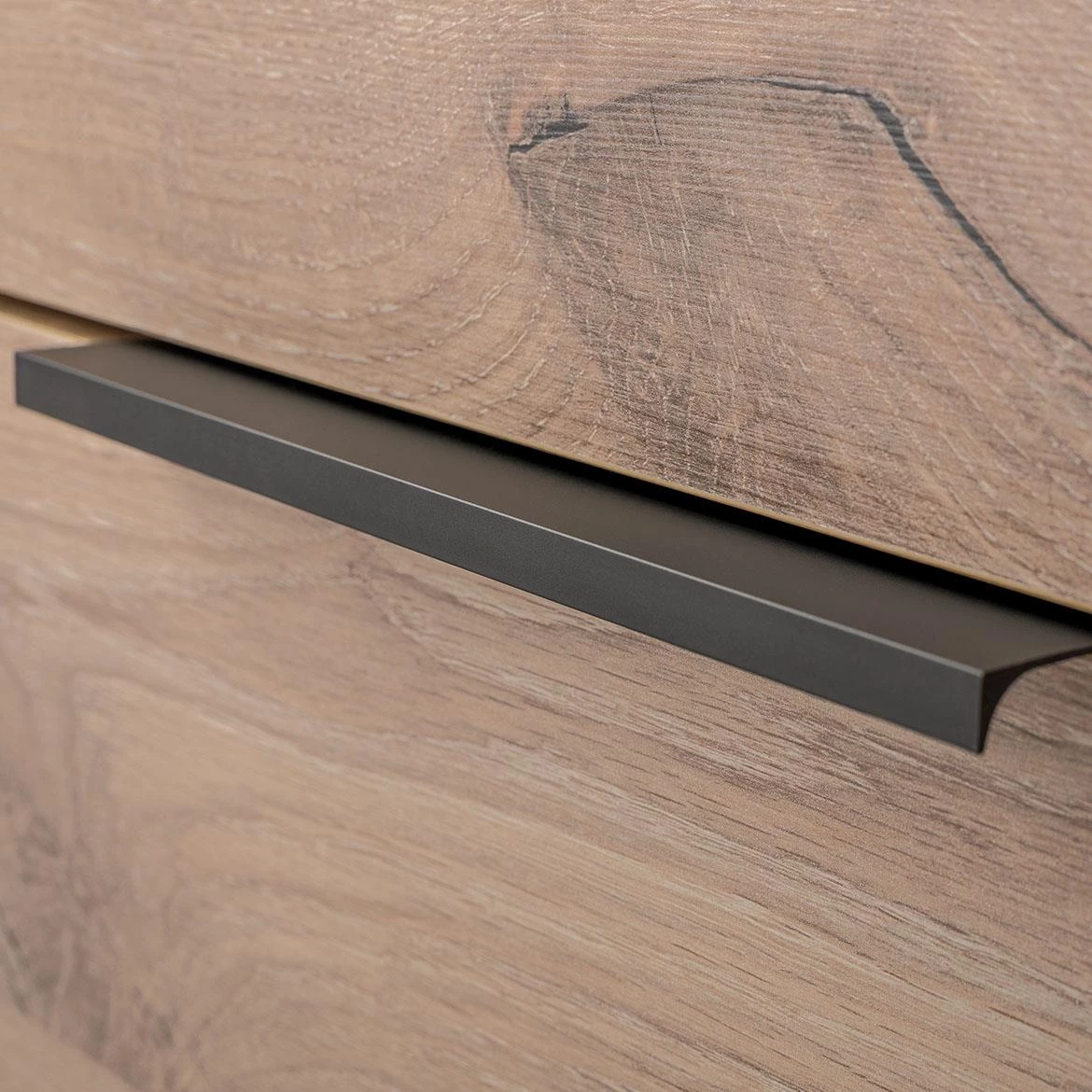 Duarte ormar 3 vrata/ogledalo+3 fioke 149x57,5x200 cm crni/tamni hrast