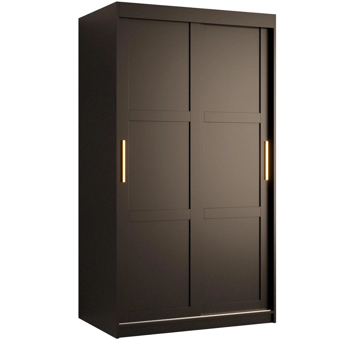 Amiro 1 klizni ormar 2 vrata 100x62x200 cm crni