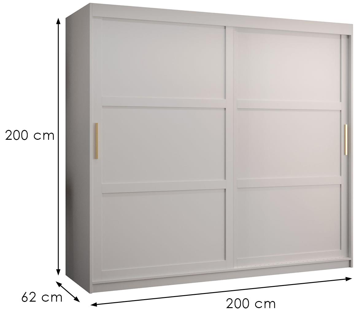 Amiro klizni ormar 2 vrata 200x62x200 cm beli