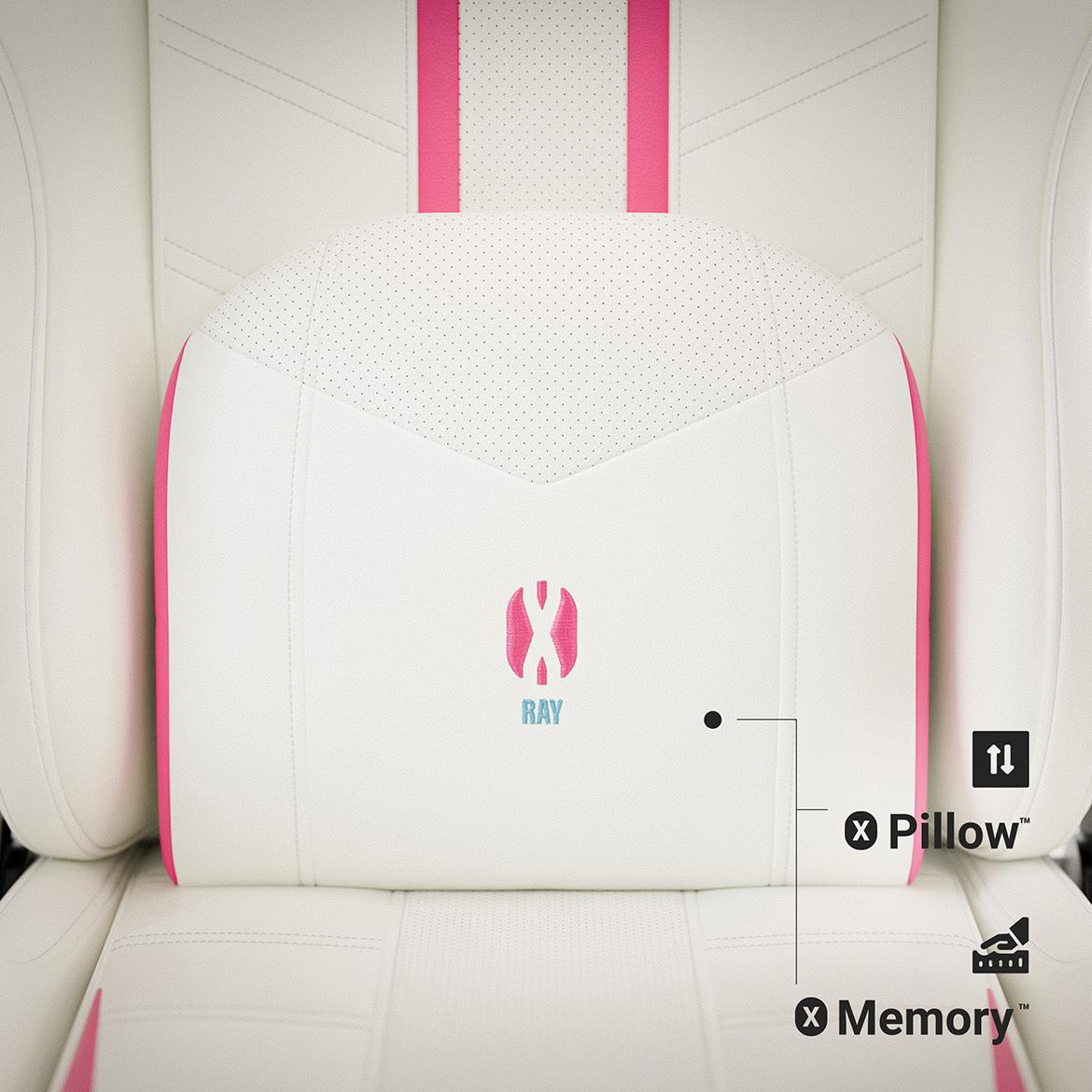 Diablo X-Ray 2.0 kancelarijska stolica 68x52x125 cm belo roze
