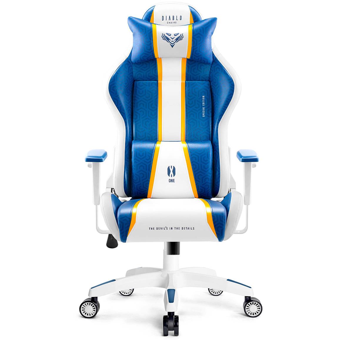 King Diablo X-One 2.0 kancelarijska stolica 72x54x134 cm belo plava