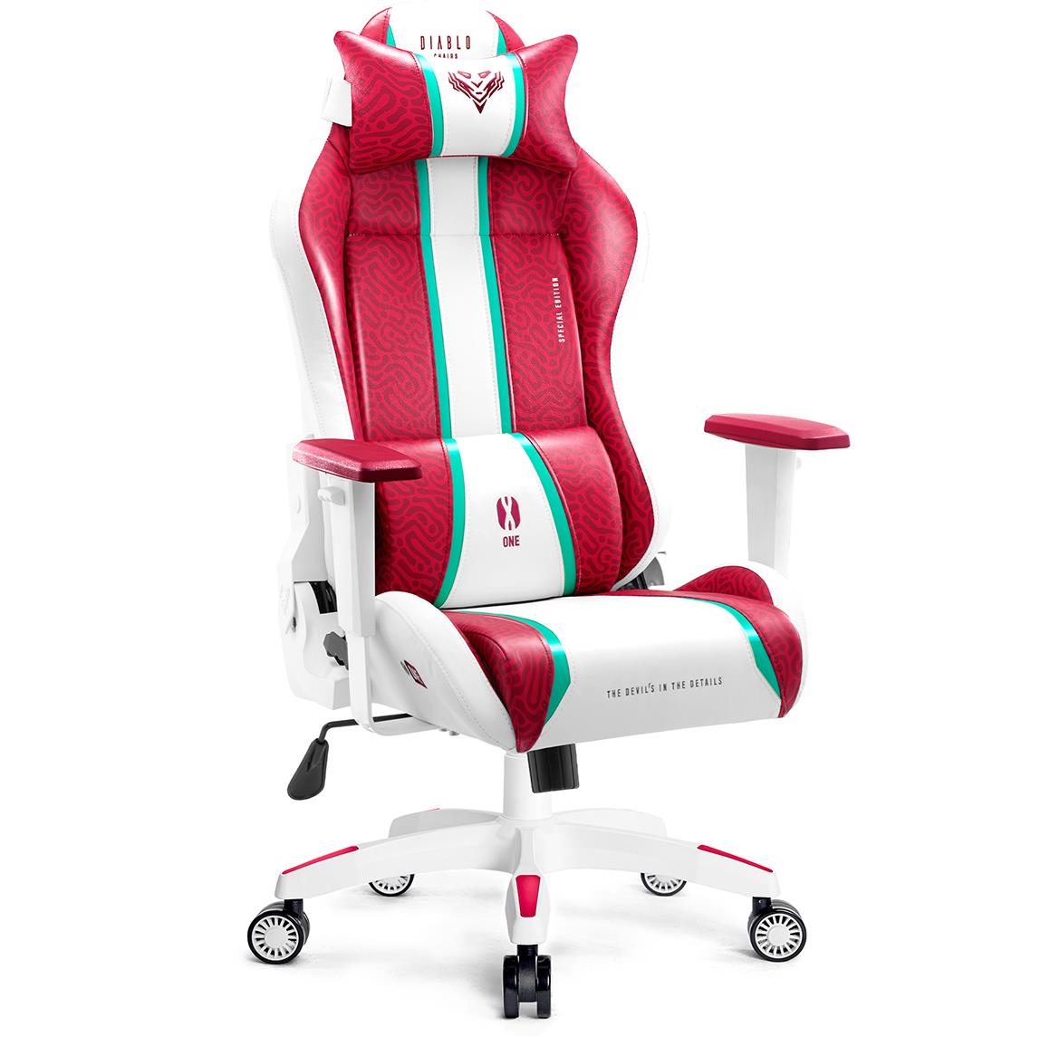 Diablo X-One 2.0 kancelarijska stolica 68x51x124 cm belo roze