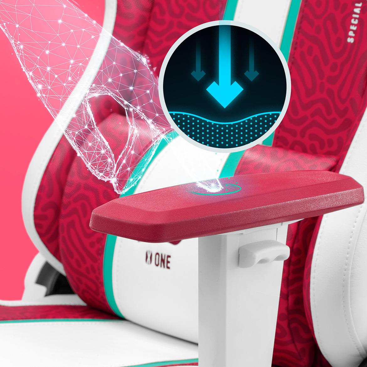 Diablo X-One 2.0 kancelarijska stolica 68x51x124 cm belo roze