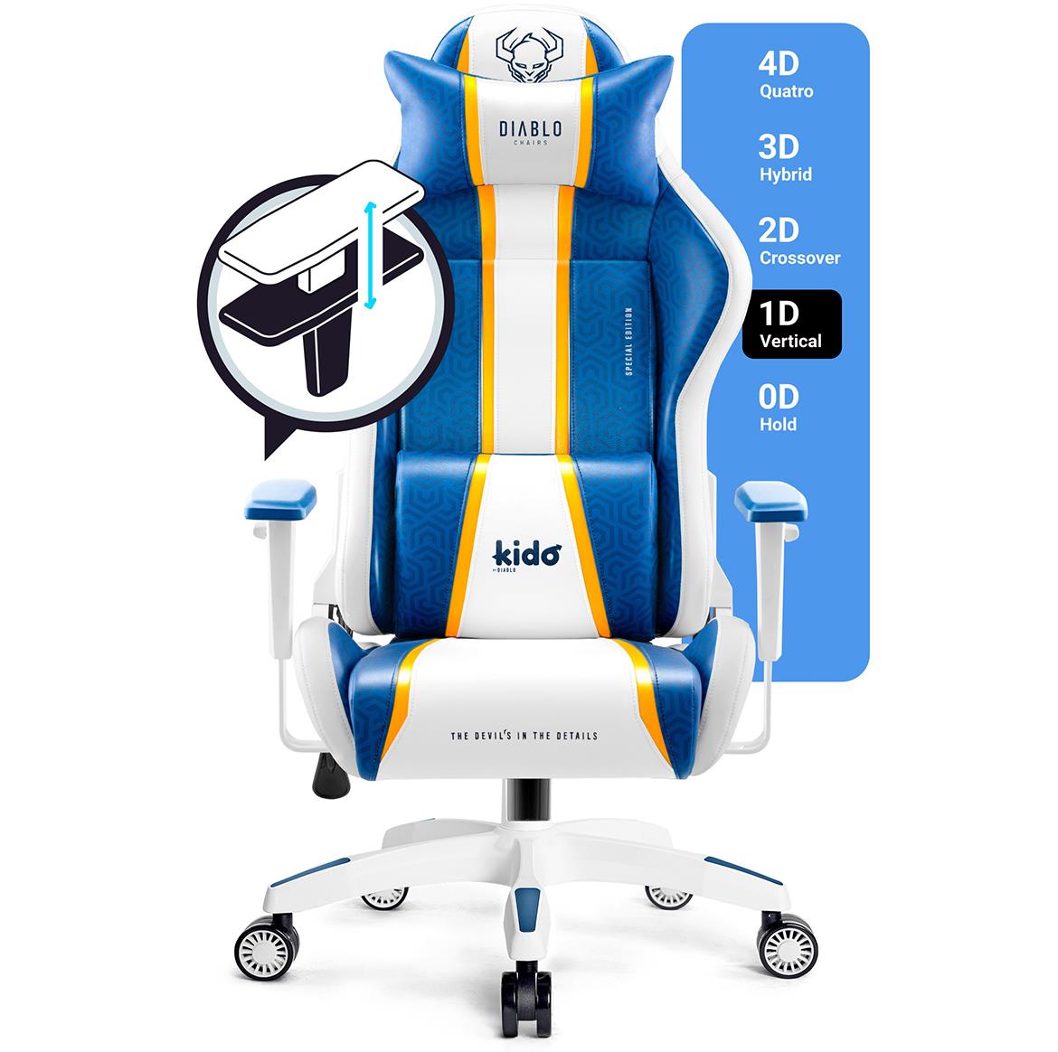 Diablo X-One 2.0 kancelarijska stolica 64x37x110 cm belo plava