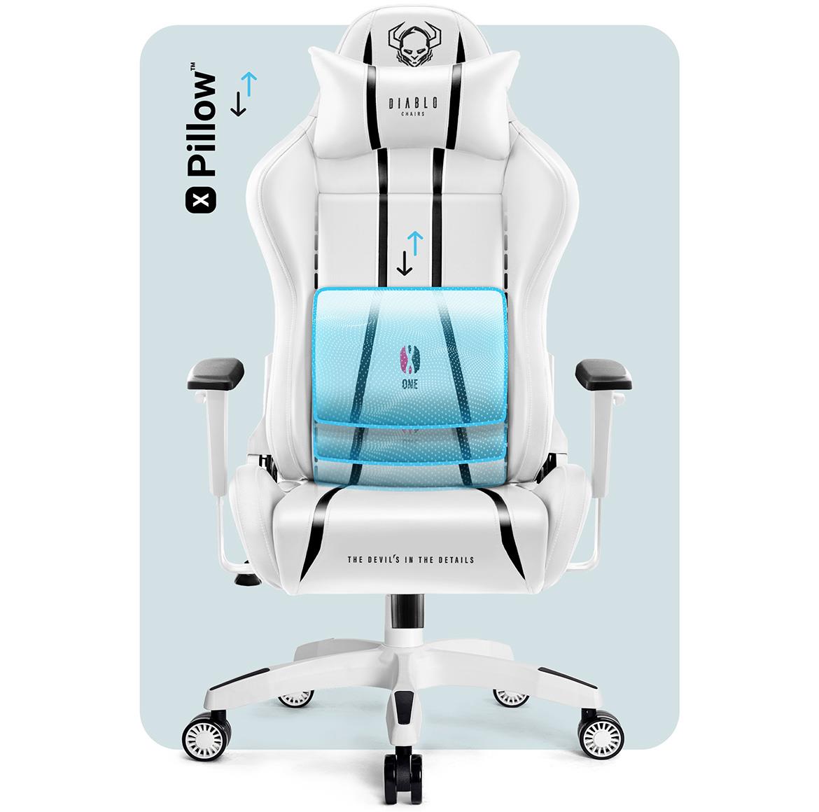 Diablo X-One 2.0 kancelarijska stolica 68x51x124 cm belo crna