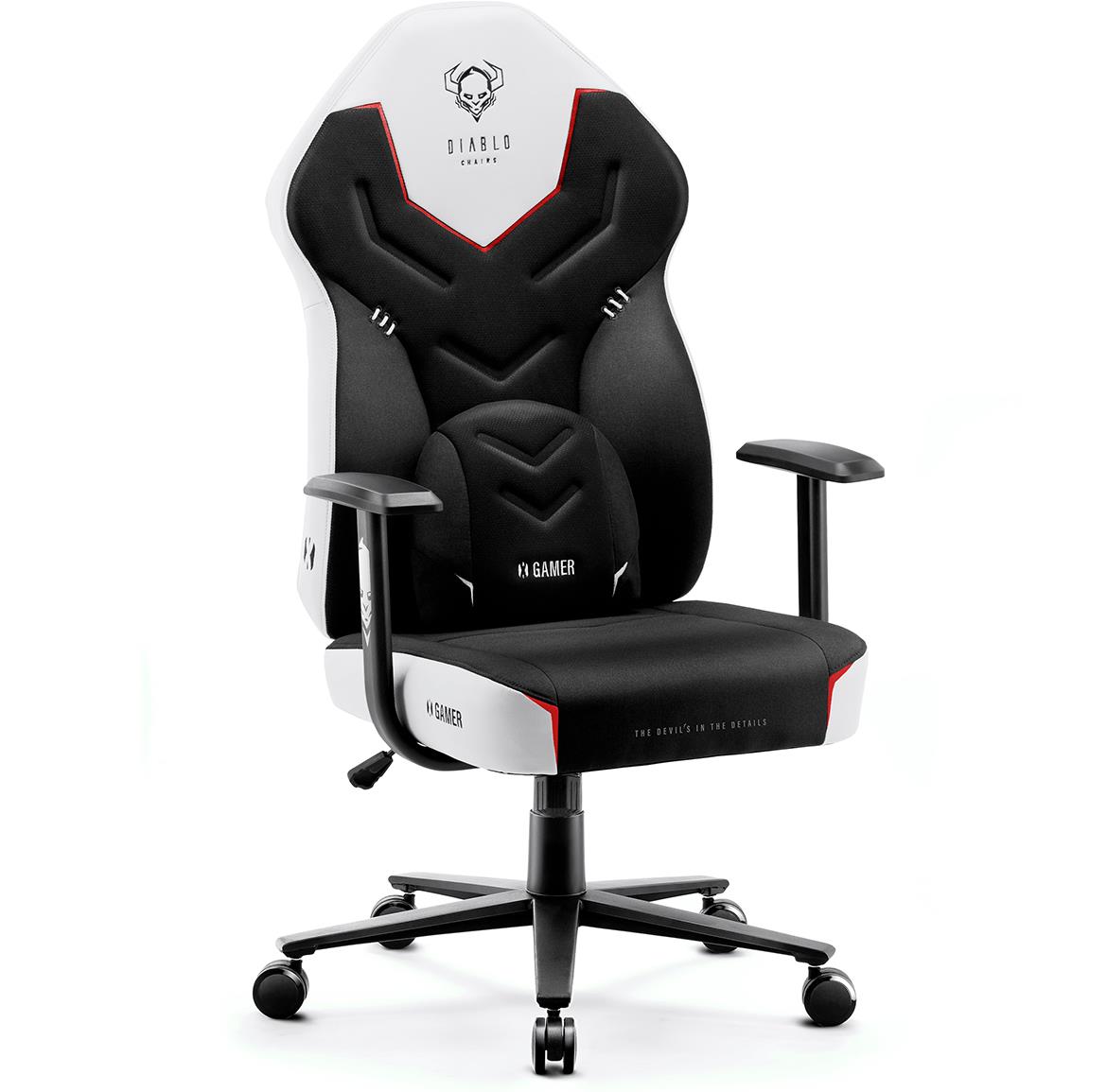 Diablo X-Gamer 2.0 kancelarijska stolica 68x56x118 cm crno bela