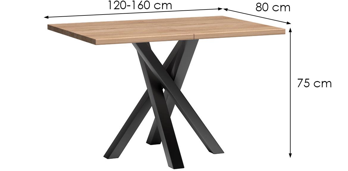 Cali sto 120x80x75 cm sonoma hrast