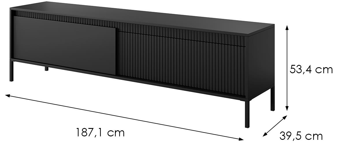 Senso E TV komoda 2 vrata 187,1x39,5x53,4 cm crni