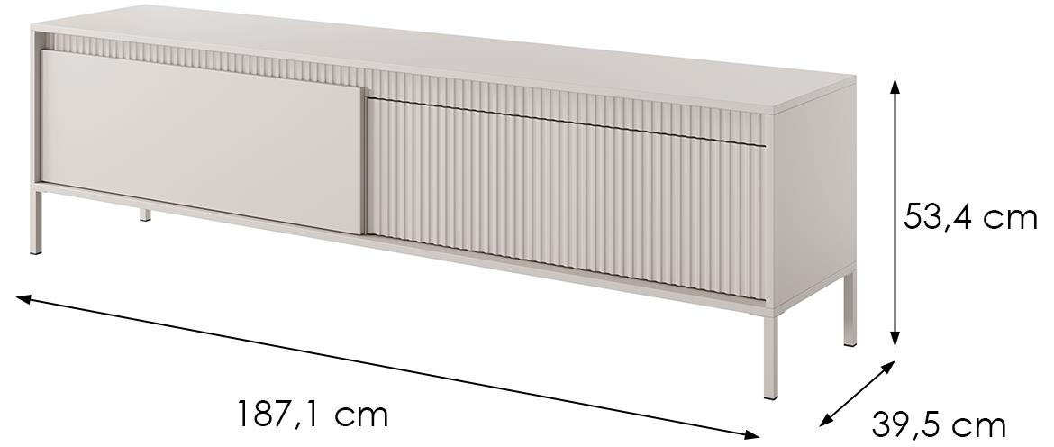 Senso E TV komoda 2 vrata 187,1x39,5x53,4 cm bež