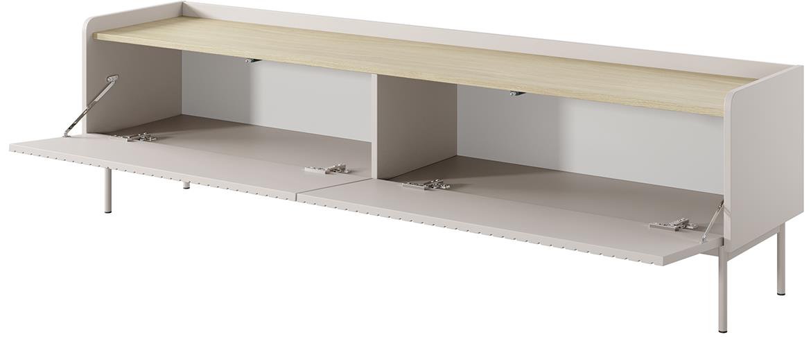 Level E TV komoda 2 vrata 181x38x50,2 cm bež