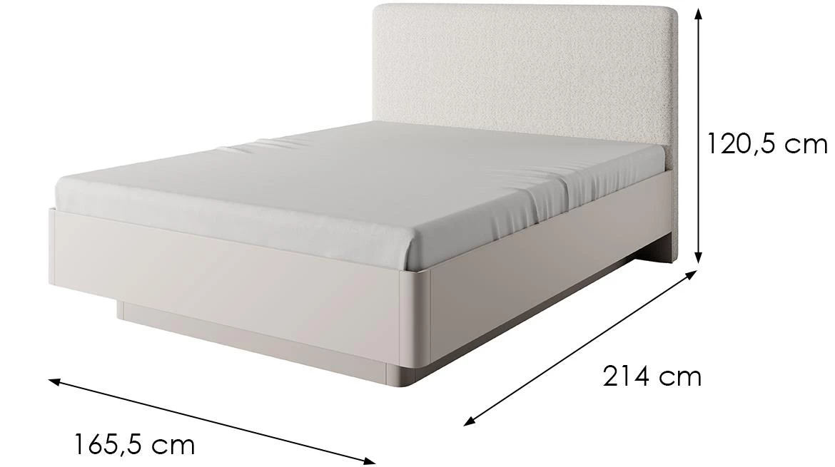 Lante I 160 krevet B/P 165,5x210x102 cm bež